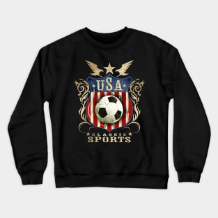 USA Classic vintage Soccer sports logo. Crewneck Sweatshirt